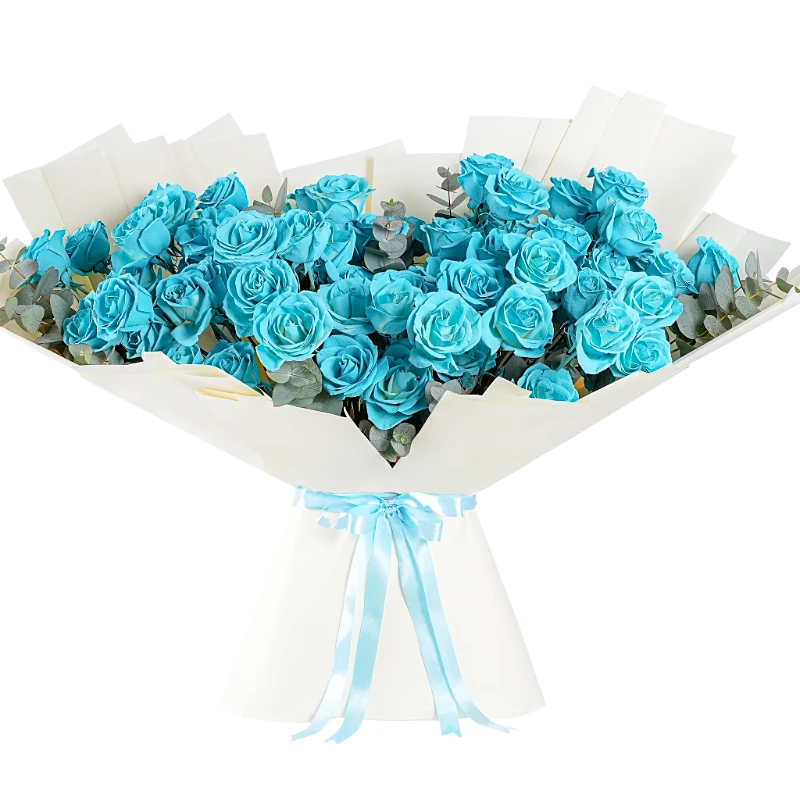 Букет из 101 бирюзовой розы