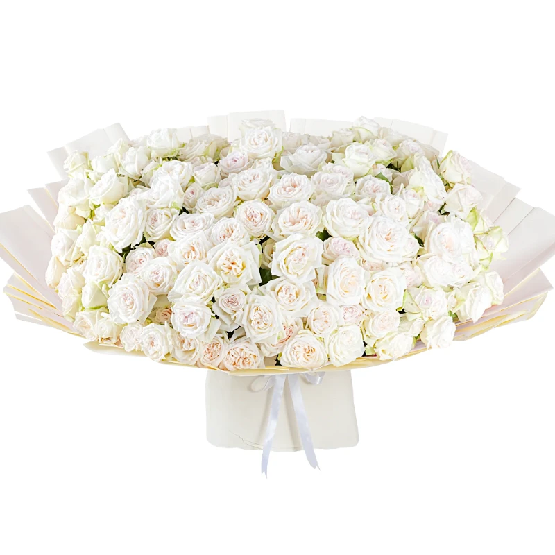 Букет из 101 кустовой белой
