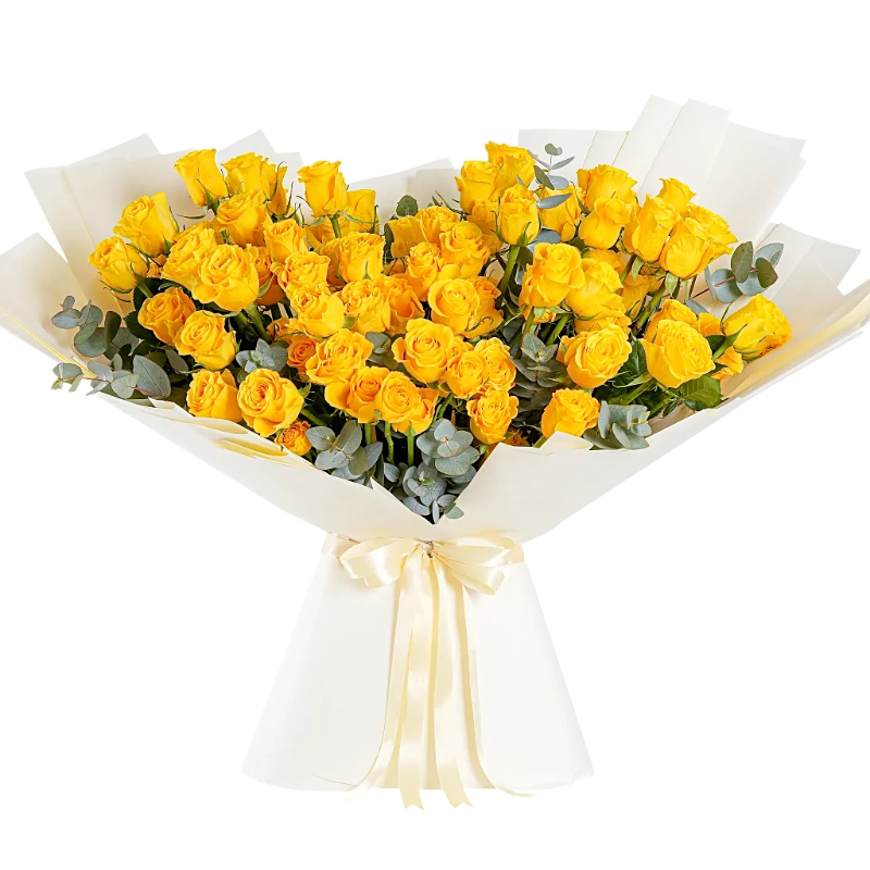 Букет из 101 желтой розы