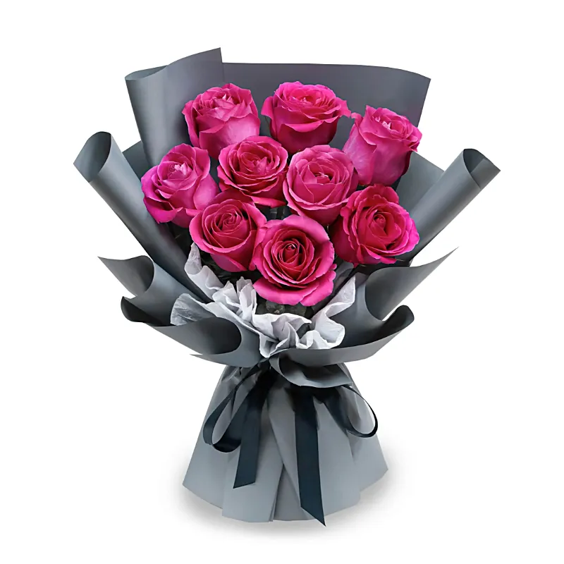 Букет из 9 Pink Floyd роз