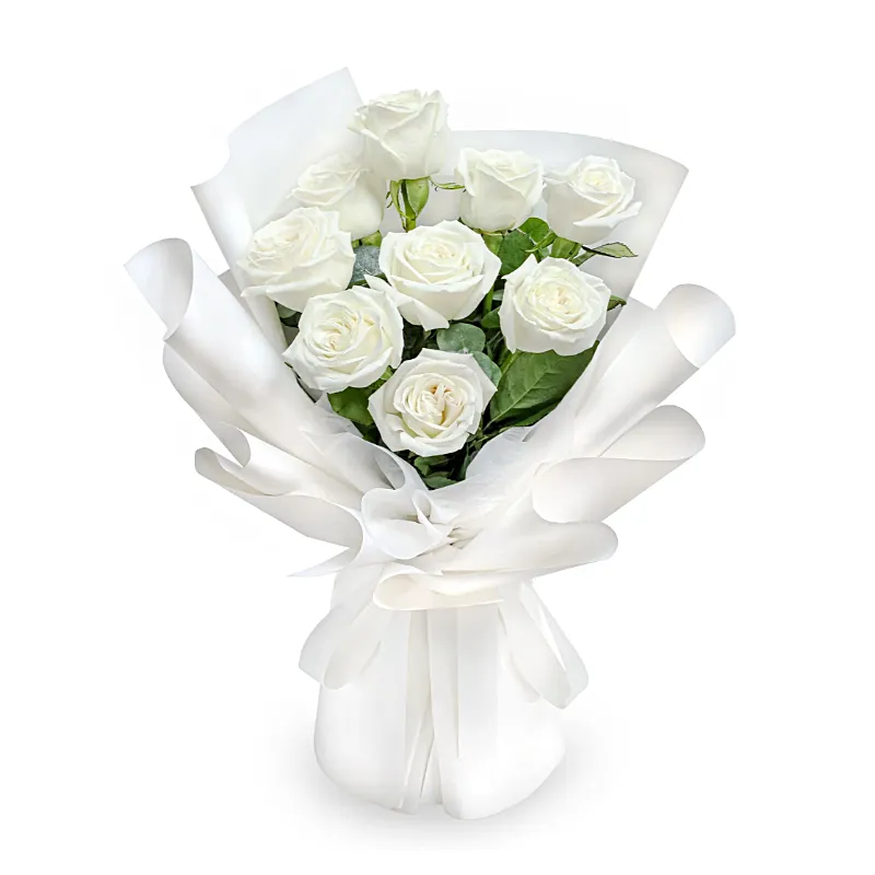 Букет из 9 белых роз Эквадор