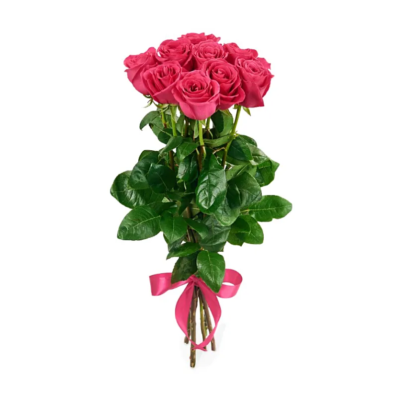 Букет из 9 розовых роз Премиум