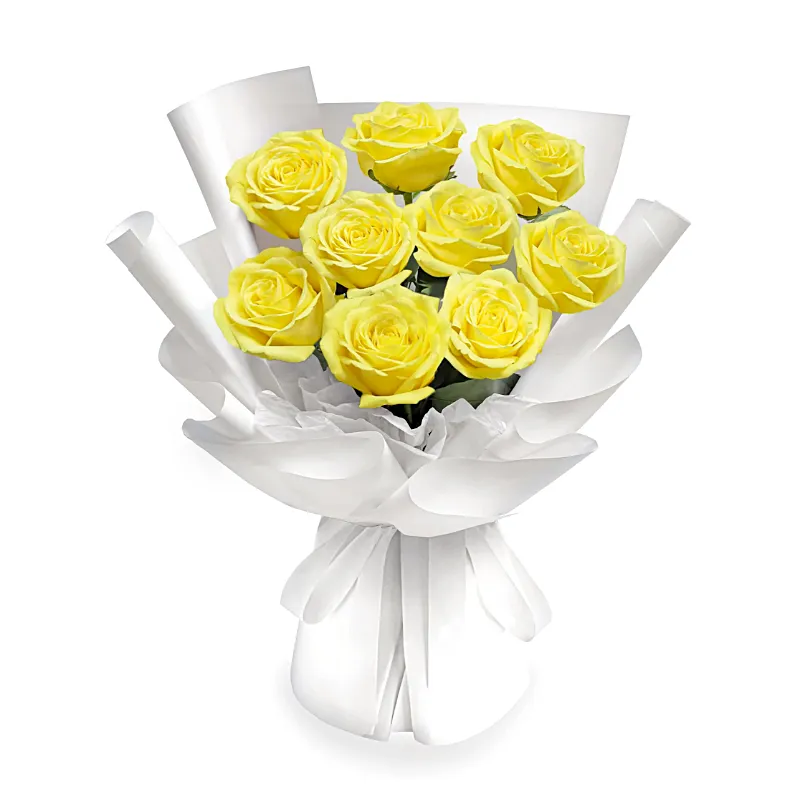 Букет из 9 желтых роз