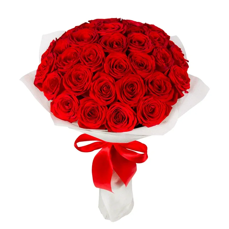 Букет из красных роз «Алый закат»