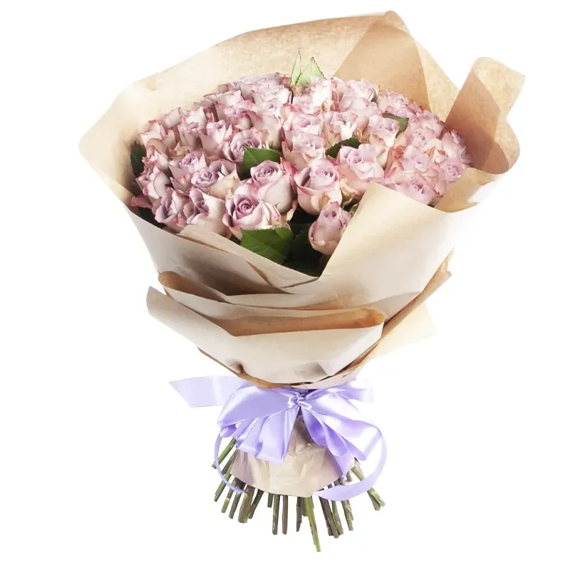 Букет 51 розы в крафте