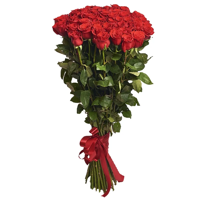 Букет из 51 метровой розы (100см)