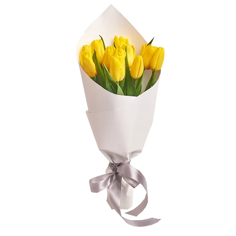 Букет из 15 желтых тюльпанов
