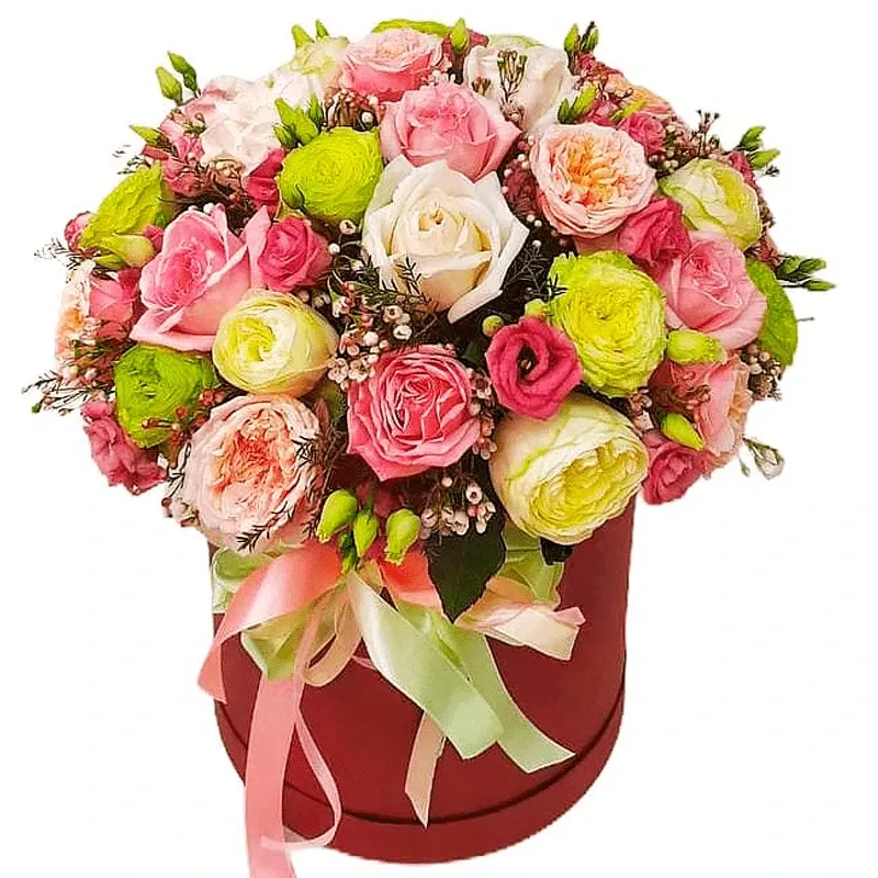 Цветы в коробке «Аромат красоты»