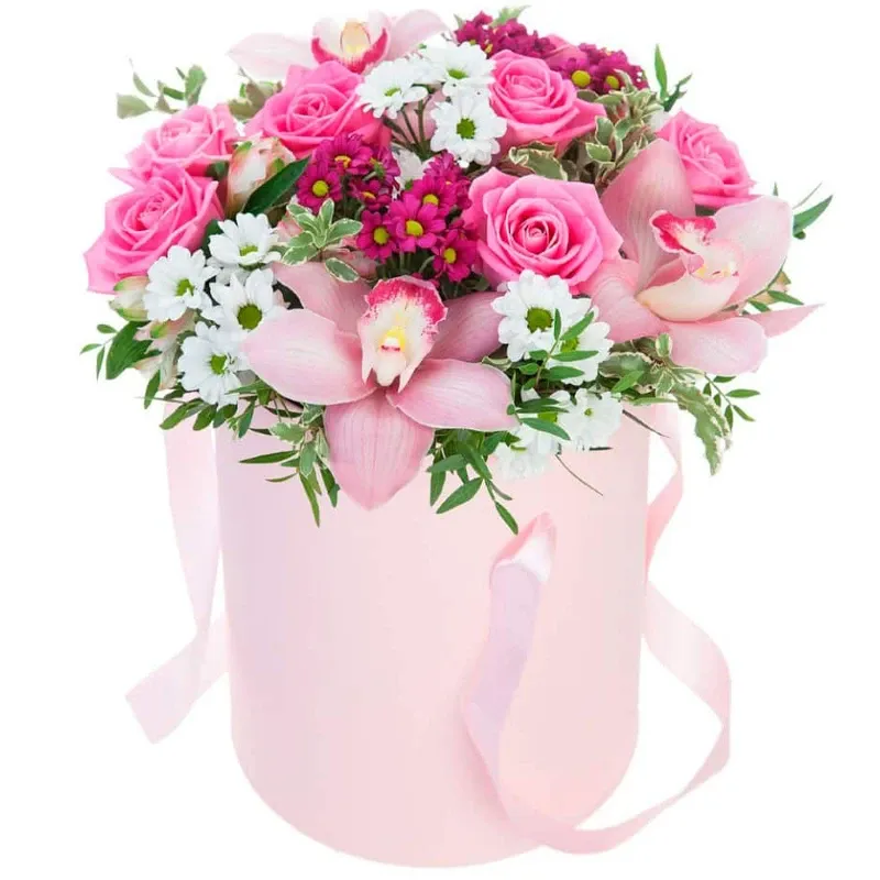 Цветы в коробке «Богиня»