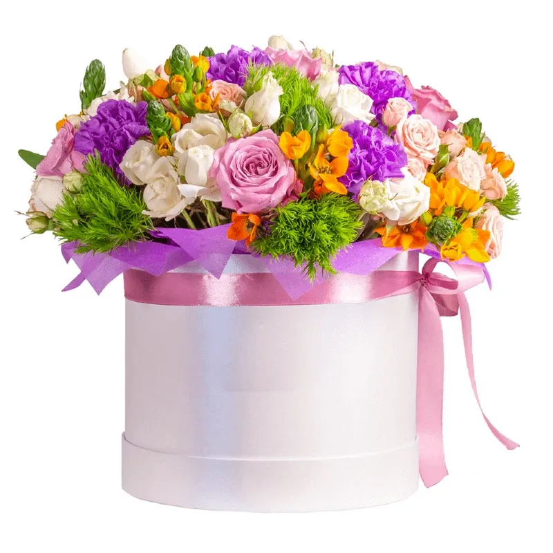 Цветы в коробке «Искры красоты»