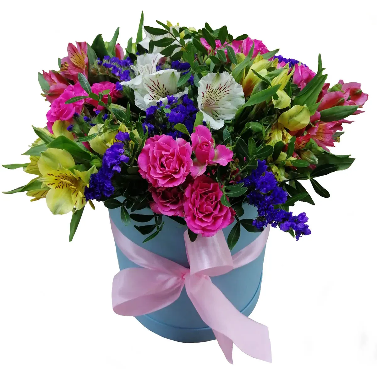 Цветы в коробке «Прилив радости»