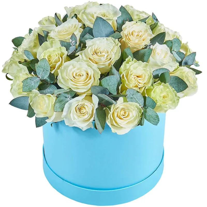 Цветы в коробке «Пышное чудо»